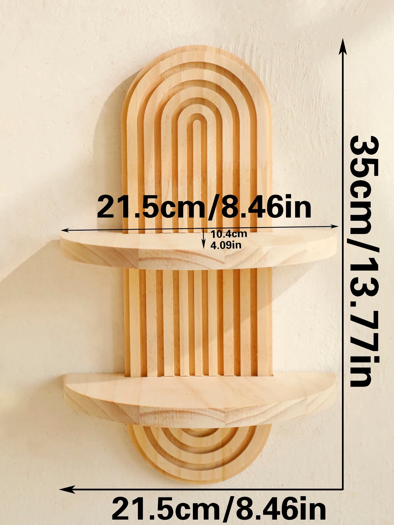 Wall-Mounted Wooden Shelf