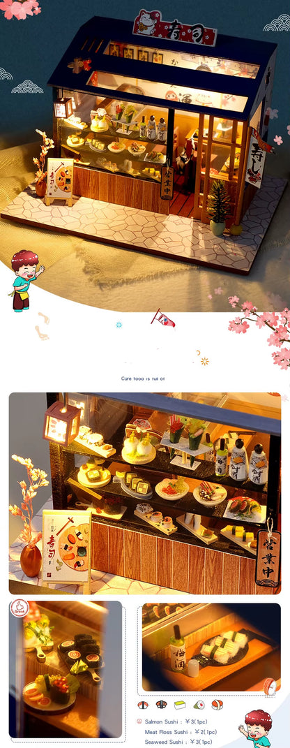 DIY miniature sushi restaurant
