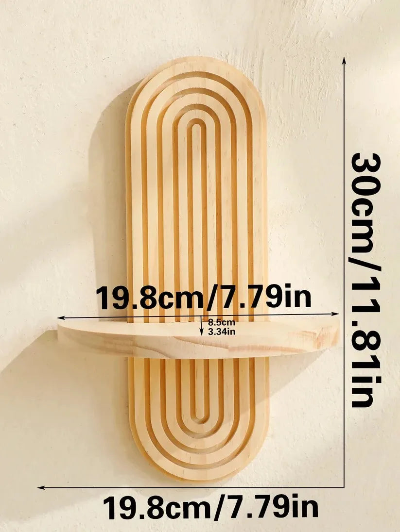 Wall-Mounted Wooden Shelf